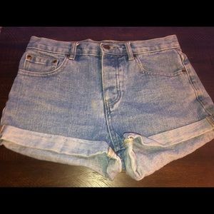 Forever 21 High Wasted Jean Shorts Size 27